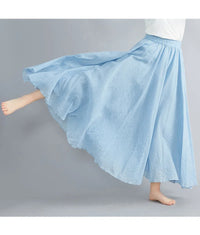 Heidi-Mode | Maxi Rock für Damen Luftig & Modisch – Himmelsblau