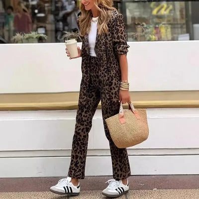 Rernielha | Damen Herbst-Winter Zweiteiliges Hosen-Set Outfit