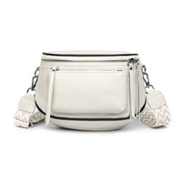Elsie | Raffinierte PU Lederaxeltasche – Beige