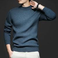 ANTON - ENG ANLIEGENDER ROLLKRAGENPULLOVER – Himmelblau