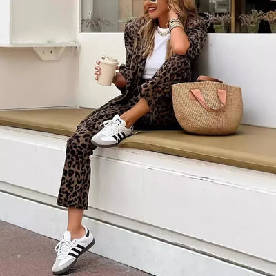 Rernielha | Damen Herbst-Winter Zweiteiliges Hosen-Set Outfit