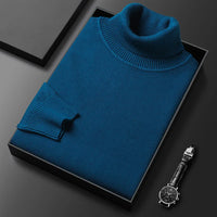 Leichter Sommer-Rollkragenpullover für Herren - Moderner Pullover für warme Tage – Dunkelblau