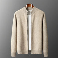 Miles Zip Cardigan – Camel