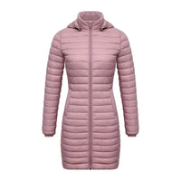 Rosi - Kuschelige lange Parka Jacke – Rosa
