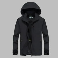 Softshelljacke für Herren – Fleecegefütterte Outdoorjacke – Schwarz