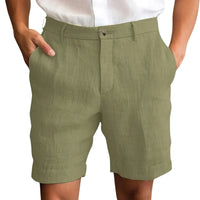 Elegant Linen Shorts – Grün