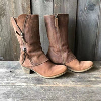 Windease | Winterliche Cowgirl-Stiefel – Braun