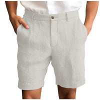 Elegant Linen Shorts – Hellgrau