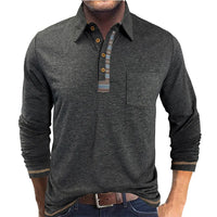 Bellford™ Langarm-Poloshirt Mit Raffiniertem Finish – Dunkelgrau