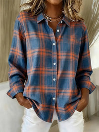 Hanna | Damen Bluse kariert modern & langärmlig – Print 2