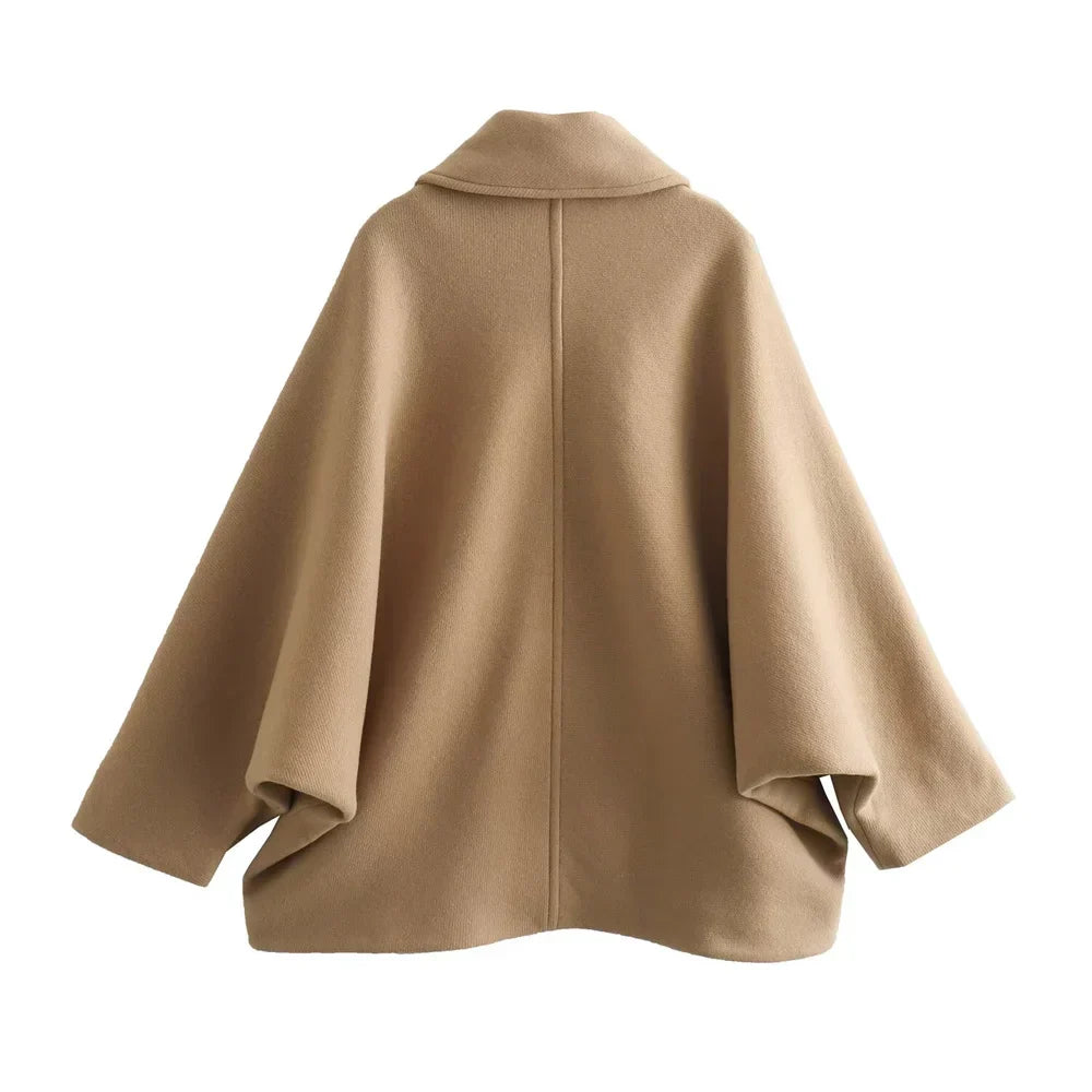 Wivose | Oversize modische dicke und warme Damenjacke aus Kaschmirwolle