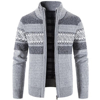 Gabriel | Zip-Up Vintage Cardigan – Hellgrau