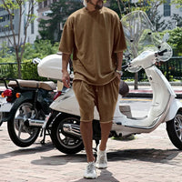 Draxen™-Set aus Premium-Strick mit Oversize-Passform und Streetwear-Style – Braun