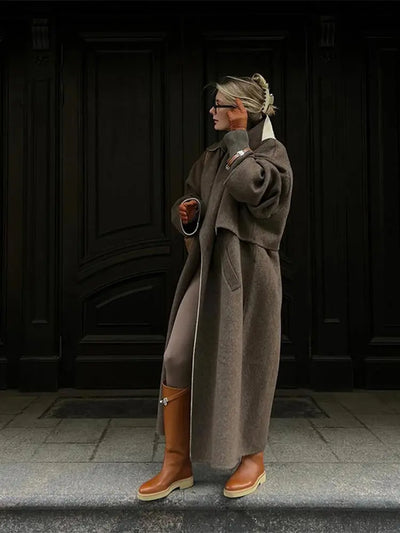 Zare | Langer Dicke Trenchcoat Damen Winter Gemütlich