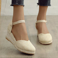 Eliza Espadrilles Plateau Sommeredition | Stilvolle, bequeme Keilabsätze für Damen – Beige