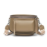 Elsie | Raffinierte PU Lederaxeltasche – Khaki