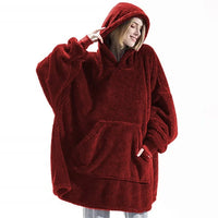 Oversize Hoodie Damen Kuschelpullover | Weich & Lässig – Bordeaux