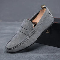 Leichte Herren Loafers aus Wildleder – Grau