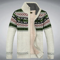 Logan | Vintage Strickjacke mit Reißverschluss – Weiß 2