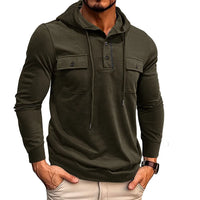 Westbrook™ Hoodie Mit Verstellbarer Kapuze und Fronttaschen – Oliv