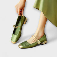 Veneta - Elegante Rutschfeste Schuhe – Grün