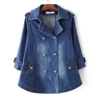 QUEENA – JEANSJACKE MIT DOPPELKNOPFLEISTE – Dunkelblau