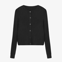 Elegantes Satinkleid - Stricktop-Kombinationsset – Schwarze Strickjacke