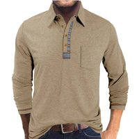 Bellford™ Langarm-Poloshirt Mit Raffiniertem Finish – Apricot