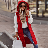 Lange Weste für Damen | Winter – Rot
