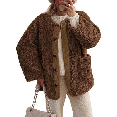 Palyntaya | Damen Winterjacke gemütlich und dick mit langen Ärmeln