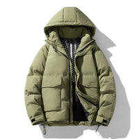 Ascentra | Wasserdichte Winterjacke mit Kapuze für Männer – Olivgrün