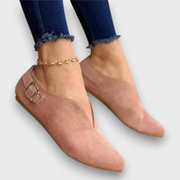 Zerina – Klassische Flats mit edler Schnalle – Rosa