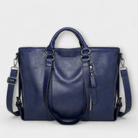 Eleanor | Große Lederhandtasche – Blau