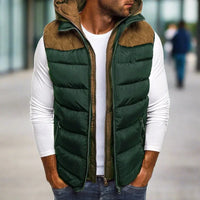 Weste für Herren - Stilvolle leichte Sommerjacke mit Kapuze – Grün
