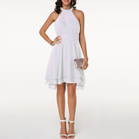 Loren - Schickes Kleid mit Rüschen – Weiß