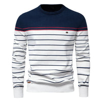 Mateusz - Gestreifter Pullover – Weiß