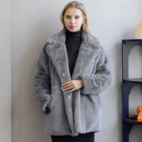 Reiennaith | Weiße Winterjacke mit Kunstfell für stilvollen Schutz – Grau
