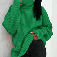 Reilaris | Damen Warmer Strickpullover für Herbst und Winter – Grün