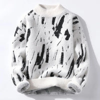 Arnold | Kaschmir-Halber Rollkragenpullover im Streetwear-Stil – Weiß