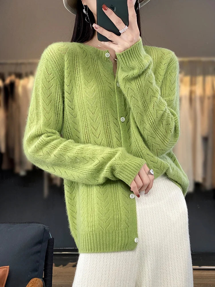 Koira | Weicher Strickcardigan mit Zopfmuster
