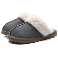 Damen Schal Hausschuhe – Grau
