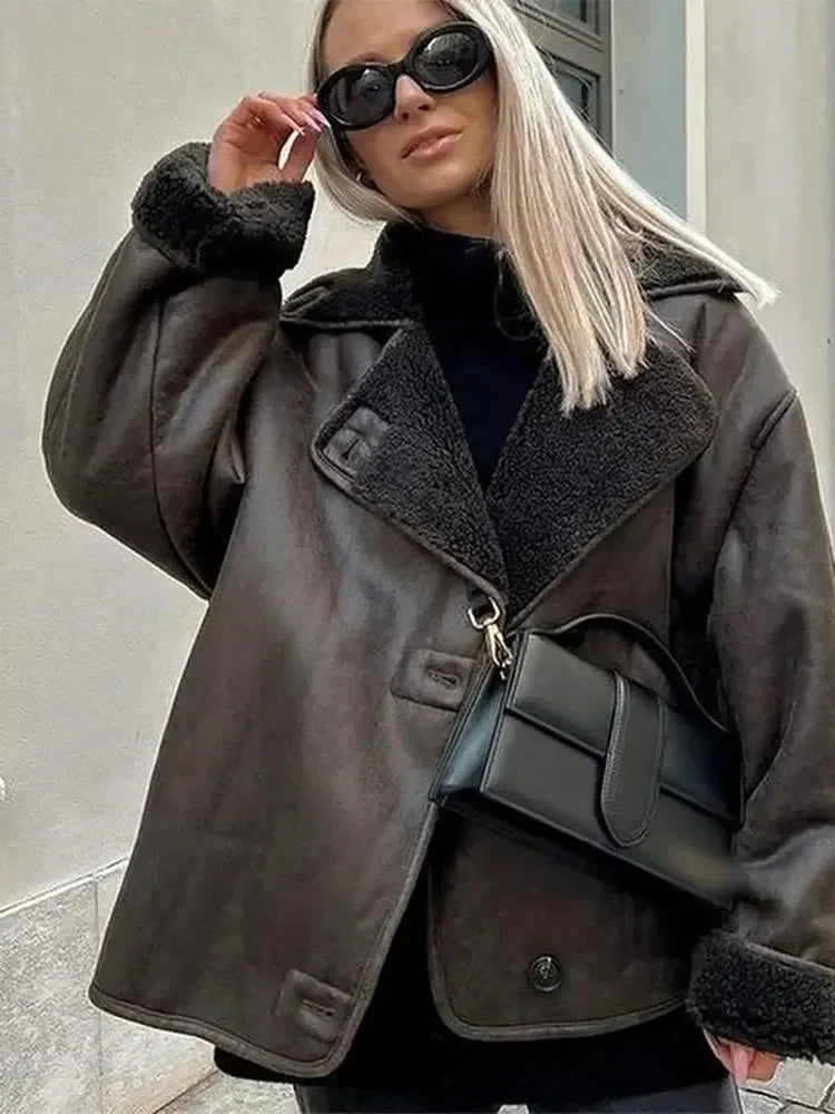 Klesundra | Neue Damenjacke mit Revers Chic und Modisch