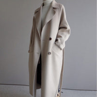 Wiltesse | Das Winter-Essential Der luxuriöse lange Wollmantel – Beige