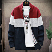 Hoodie für Herren - Leichte Strickjacke für den Sommer – Bordeauxrot