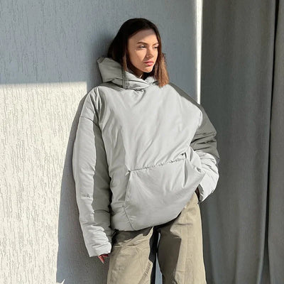 Olithoreia | Damen Winterjacke mit Kapuze und Taschen