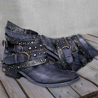 Damen  Modisch Cowboy Stiefeletten | Lässig – Blau