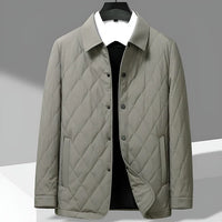 JANNIK - GESTEPPTES JACKE MIT KNÖPFEN – Grau