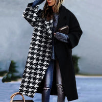 Warmer Damen Wintermantel | Langer Schnitt – Schwarz