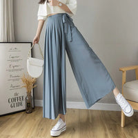 Tanja Sommerrockhosen | Stilvolle moderne Midi-Länge High-Waist Damenrockhosen – Blau
