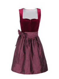 Damen Elegante Rot Oktoberfest Dirndl Kleid – Rot